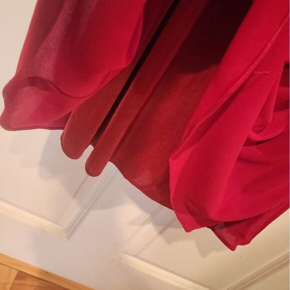 David Meister red short sleeve formal/prom maxi dress Size 8 - Picture 5 of 8